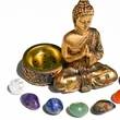 Kép 4/4 - Buddha füstölő tartó csakra kövekkel