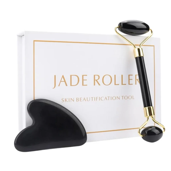 Ónix arc-és Gua-sha masszírozó szett