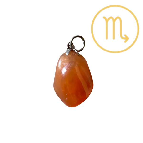 Skorpió - karneol medál