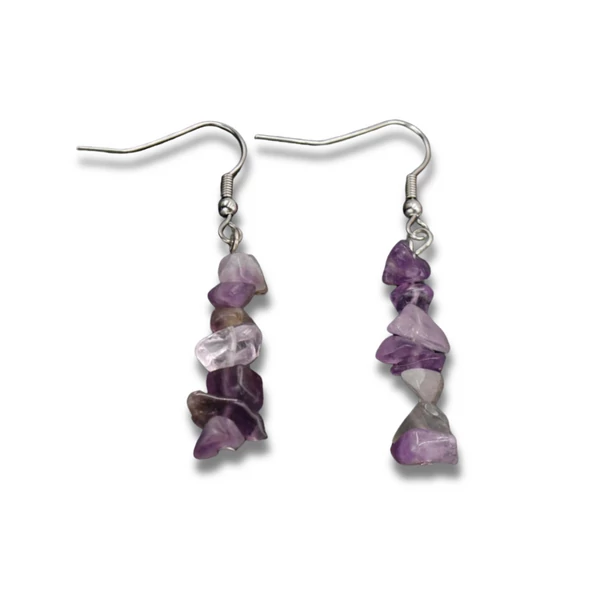 Ametiszt fülbevaló