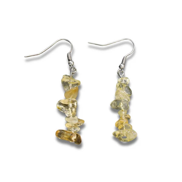 Lógós citrin fülbevaló