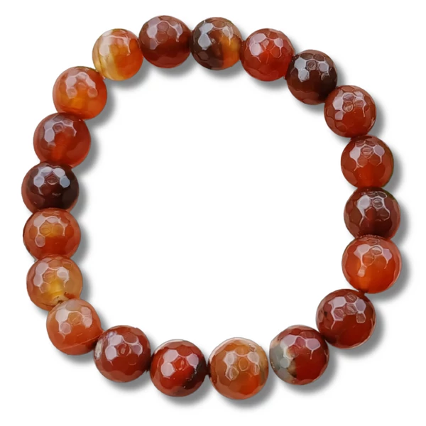Fazettált karneol karkötő 1-es