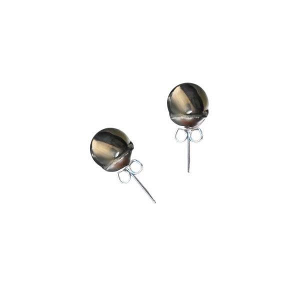 Füstkvarc fülbevaló 0,8-as