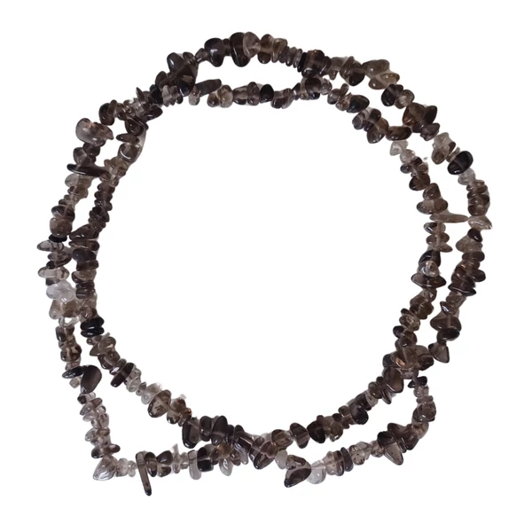 Füstkvarc nyaklánc 90 cm-es