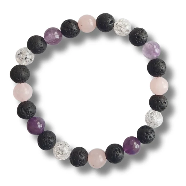 Immunrendszer erősítő karkötő lávakővel