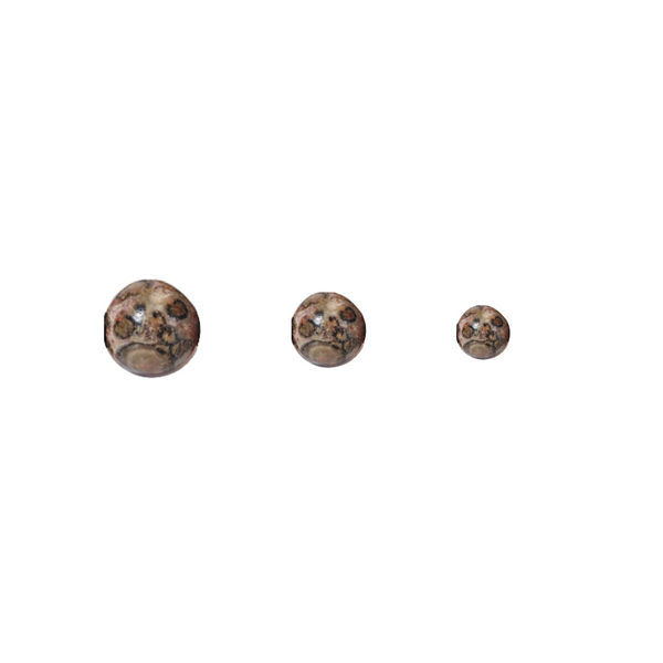 Leopárdjáspis, gömb alakú ásványgyöngyök