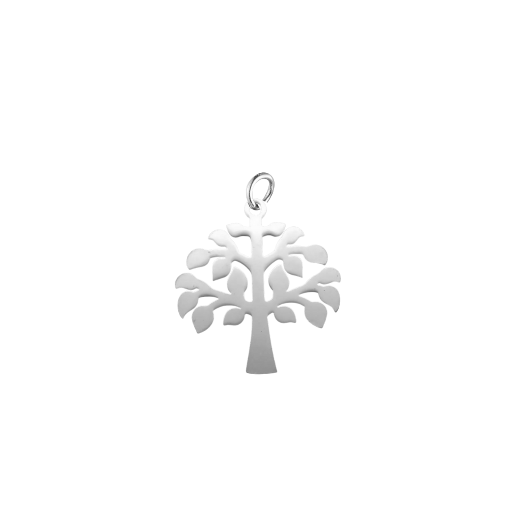 Leveles életfa medál/fityegő ezüst színű